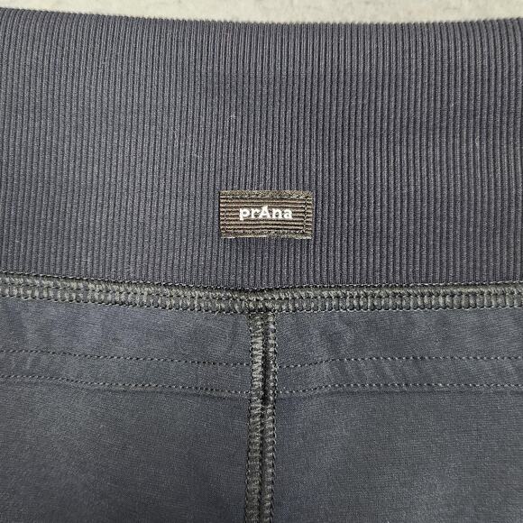 prAna Koen Pants Womens Large Gray Ruched Stretch Waistband Zipper Pockets - Picture 10 of 15